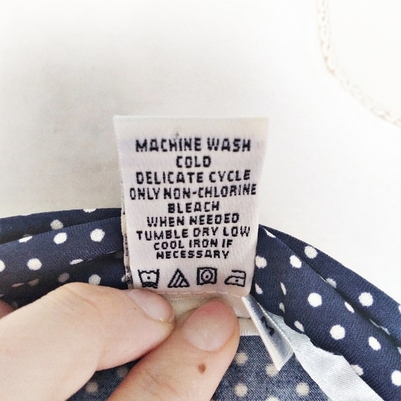 Max Studio Blue and White Polka Dot Blouse - Picture 7 of 7